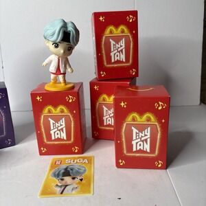 Set of 4 - McDonald's TinyTAN x BTS Encore Edition #10 Happy Meal New - SUGA